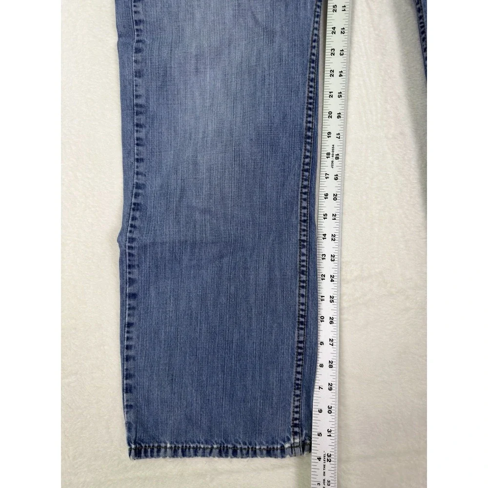Levis 505 Jeans Mens 36x32 Blue Straight Medium‎ Wash Denim Mid Rise Workwear